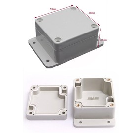 Cable Gland Connector Wall Mounting Project Junction Box Waterproof Plastic Electric Enclosure 63 x 58 x 45mm (1 in 2 Out)