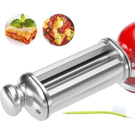 Pasta Roller for Kitchenaid Stand Mixer, Stainless Steel pasta roller attachment with 8 Adjustable Thickness Knob, Dough Pasta Roller pasta roller attachment for Raviolis Pasta
