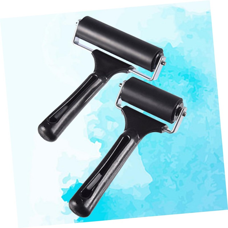 IWOWHERO 2pcs Rubber Rollers for Stamping Printing Tools Heavy Duty