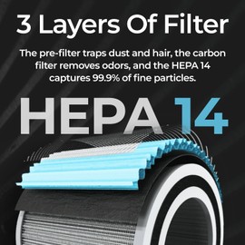 AirPro Replacement Filters Compatible with AirPro Purifier | HEPA and Carbon Filters for Dust, Allergens, and Air Quality Improvement | Easy to Install Air Filters for Home and Bedroom