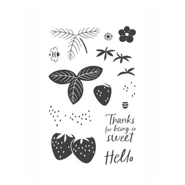 Ellen Hutson, Essentials by Ellen, Strawberry Fields Stamp Set, Stamping, Scrapbooking, Card Making, Die Cutting, DIY, Summer, Berry, Flower, Fruit, Garden, Bee