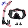 Snorkel Mask Set for Adults – Tempered Glass Diving Goggles