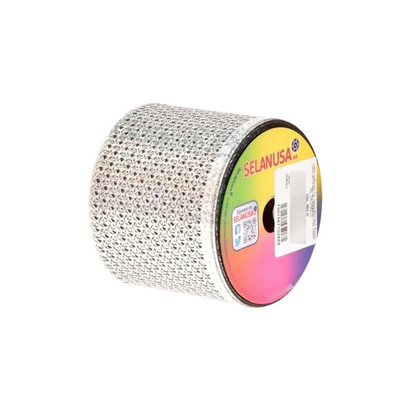 Listón Perforado Holografico Selanusa 8cm x 35m Cinta Decorativa para