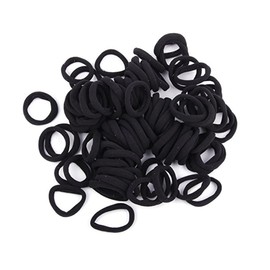 FOMIYES 100pcs Highly Elastic Hair Ties for Women Seamless Nylon Ponytail Holders for Hair Types Black for Daily Use and Styling