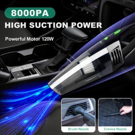 YJUSMAK 34pcs Car Cleaning Detailing Kit Interior Cleaner -with Portable Vacuum Cleaner, Car Window Windshield Cleaning Tool, Car Detailing Kit for Cars, Trucks, SUVs, Green