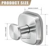 Fenas No-Drill Reusable Suction Cup Hooks, 2-Pack Brushed Nickel –