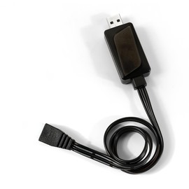 HAIBOXING RC Cars USB Charger for 3S Battery, 1/12TH 1/14TH 1/16TH RC Trucks Spare Parts Four-pin Plug Charger Apply to 11.1V Li-Po Battery 11122S and 11113S (18859E-E001-3S)