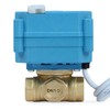 U.S. Solid 3-Way Brass Motor Ball Valve, Heavy Duty Versatile