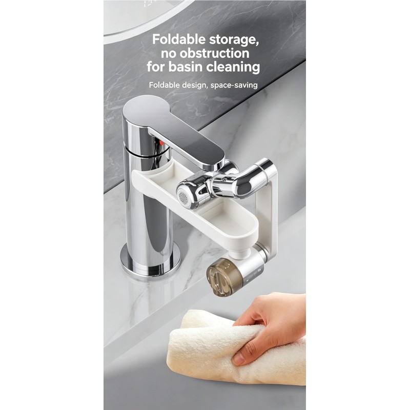 SANYEMA 1080° Sink Faucet Aerator Extension Swivel Faucet Extender for