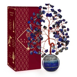 Crystal Tree of Life Home and Office Decor Gifts for Women, Lapis Lazuli Chakra Healing Stones Feng Shui Bonsai Tree for Positive Energy, Money, Good Luck, Christmas Decor, Birthday Gifts for Mom