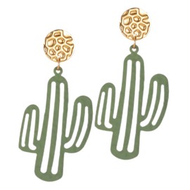 SAFIGLE Fashionable Jewelry 1 Pair Cactus Earrings Unique Statement Earrings for Women Perfect Present