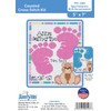 Janlynn Baby Footprints Counted Cross Stitch Kit, Pink, Purple, White