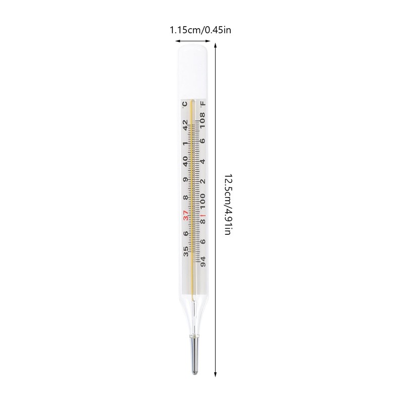 MAGICLULU MAGICLULU 1Pc Glass Oral Temperature Adult Free Clinic Armpit