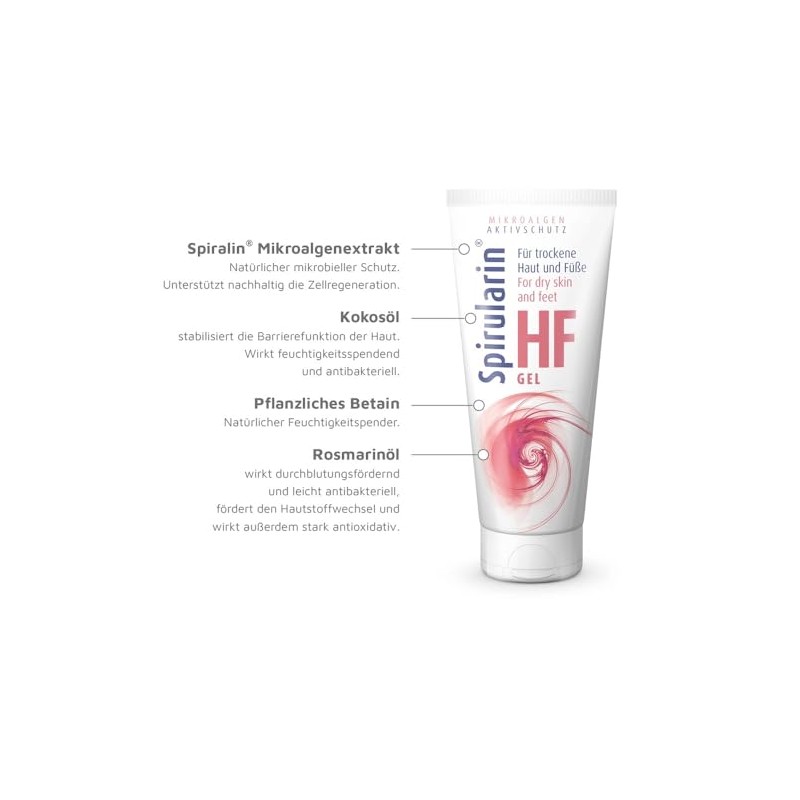 Spirularin HF Gel, 40 ml, For Dry Skin and Feet