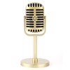 Generic Gold Prop Microphone for Dance Shows, Lightweight and Portable,