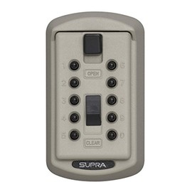 Kidde AccessPoint 001414 KeySafe Original Slimline Push Button Combination Permanent Key Lock Box, 2-Key, Clay Beige