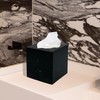 Natural Marble Tissue Box Cover, Black Bathroom Accessories, Tissue Box