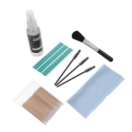 TEHAUX 1Set Earphone Cleaning Kit Compact Brush and Cloth for Headphone and Device Dust Removal Portable Electronic Cleaning Swab for Phones Keyboards Cameras and More