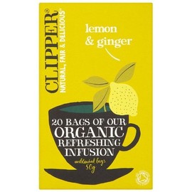 (10 PACK) - Clipper - Organic Lemon & Ginger | 20 Bag | 10 PACK BUNDLE