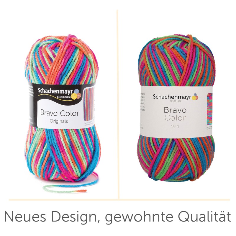 Schachenmayr Bravo Color Hand Knitting Yarn, 50 g Electra