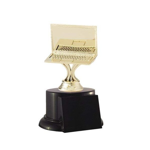 Laptop Computer Trophy with 4 Lines of Custom Text