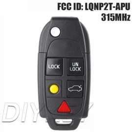 DIYKEY Remote Key Fob for Volvo S60 S80 V70 XC70 XC90 LQNP2T-APU 8626556 8688799 315MHz