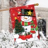 Christmas Tree Snowman House Flag Chickadee Snowflakes 28" x 40"