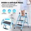 3 Step Ladder, Folding Step Stool for Adults, Lightweight Aluminum