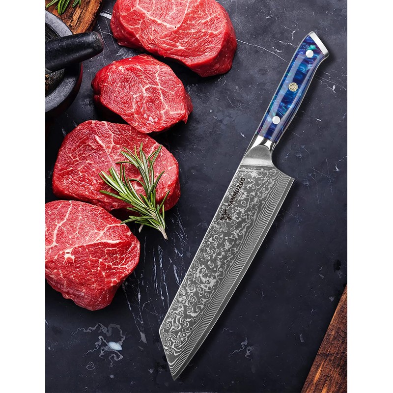 SANMUZUO 8.5 inch Kiritsuke Kitchen Chef Knife - 67 Layers