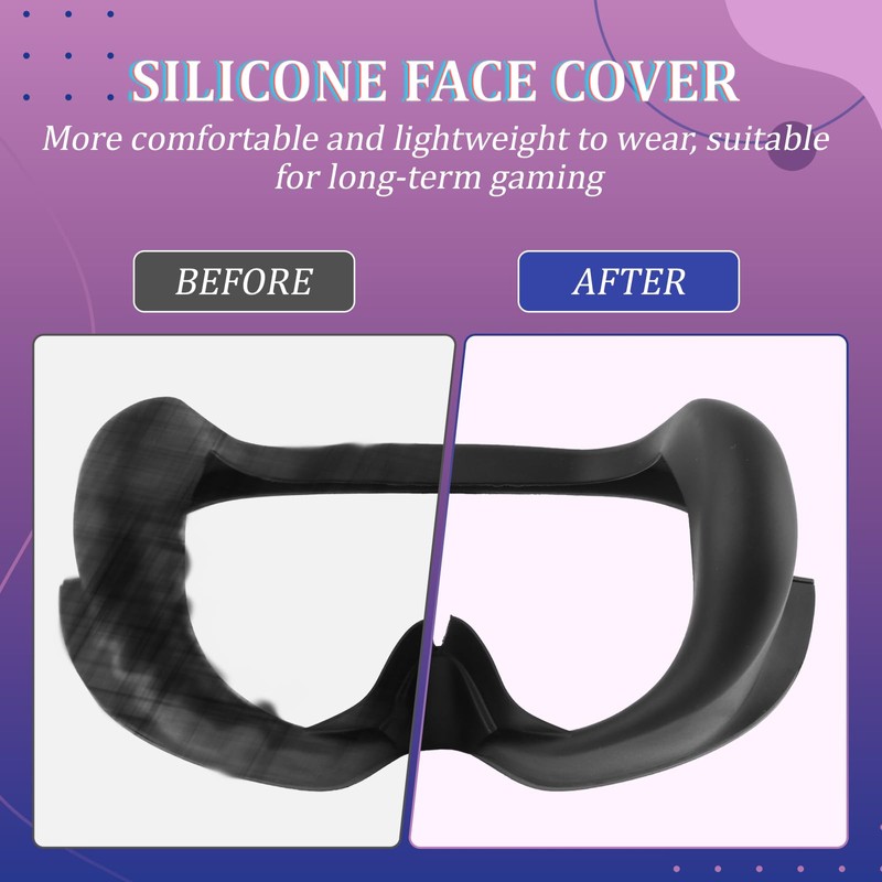 Full Light Blocker for Quest Pro Silicone Facial Interface Magnetically