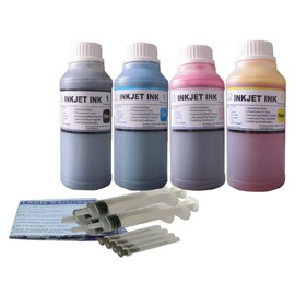 4X10OZ for HP 61 61XL 56 57 74 74XL 75 XL 94 95 96 97 cartrdiges Refill Ink for Deskjet 2050 2510 2512 ..Printer. 4x250ml+4 Syringes