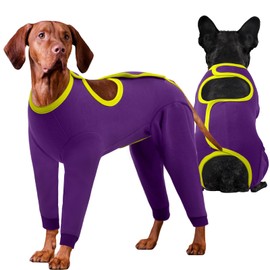 IDOMIK Dog Recovery Suit After Surgery,Long Sleeve Dog Surgical Onesie for Surgery,Soft Breathable Pet Pajamas Anti Shedding,Adjustable Bodysuit Prevent Licking Wound,Cone Collar Alternative