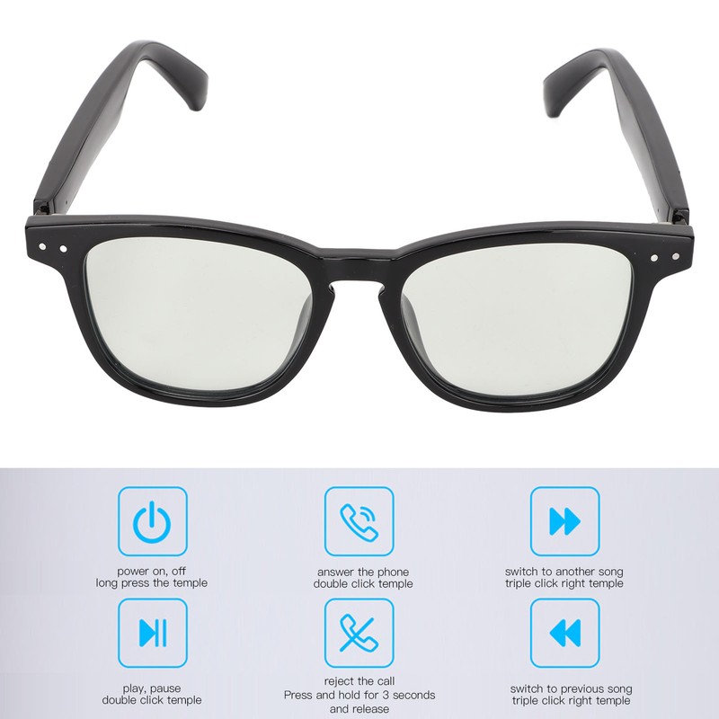 Smart Glasses Built in Mic Half Open Ear Wireless BT