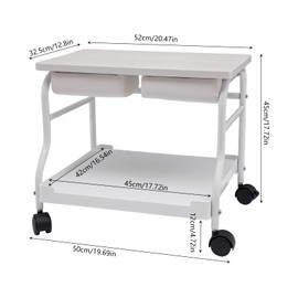 WBGANG Portable Foot Bath Trolley,Nail Foot Bath Spa Portable Trolley,with Wheels,Salon Nail Footrest Stand,Be Used in Beauty Parlors, Medical Clinics, Hair Salons, Home Bathrooms, Etc,(White)