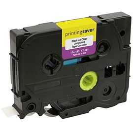 Cassette TZe 131 TZ 131 12 mm x 8 m) Black on Clear Label Tape Compatible for Brother P-Touch Label Printers 1