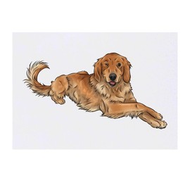 Azeeda 'Zwinkernder Golden Retriever' Temporäres Tattoo - Hautfreundlicher & Ungiftiger Abziehbild · Wasserfest (TO00051540)