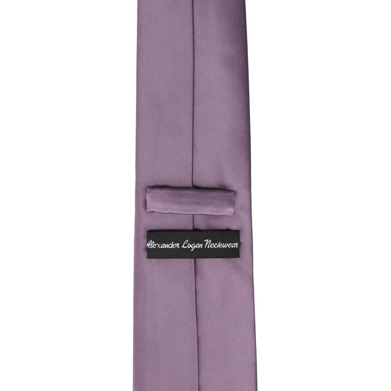 tiemart Boys' Premium Solid Color Tie (Dusty Lilac)