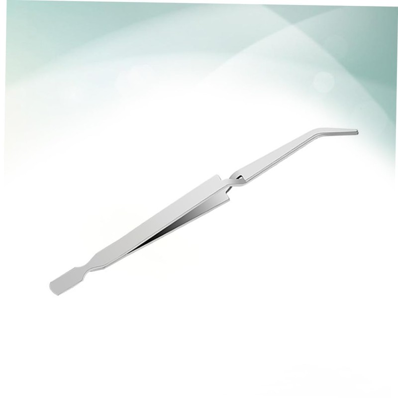 WOONEKY 1pc Silver Nail Tweezers Tool Multifunction Nail Art Sculpture