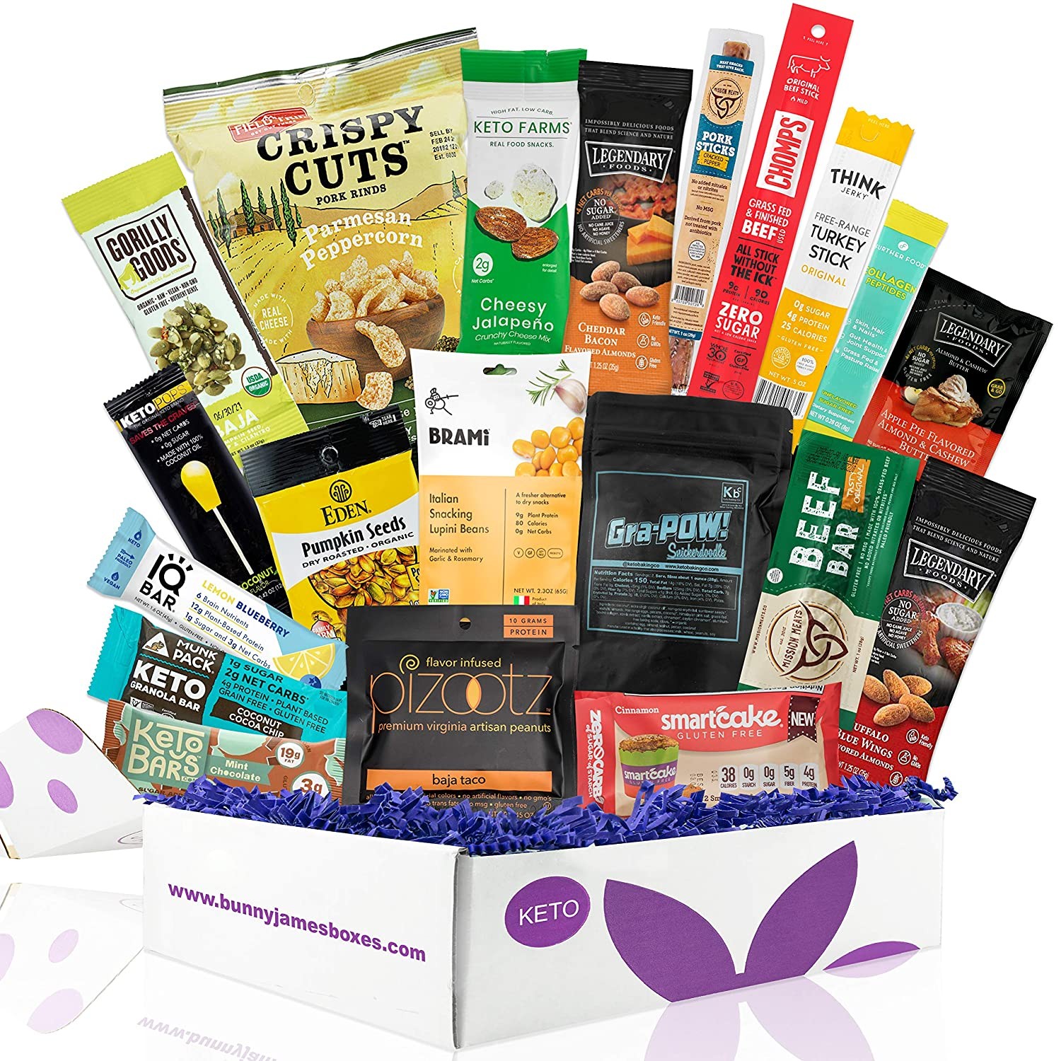 Deluxe KETO Snacks Gift Box Mix of Low Sugar High Fat Ketogenic Diet