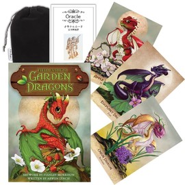 Kancharo Oracle Cards, 46 Cards, Tarot Divination [Garden Dragons Oracle Card Field Guide To Garden Dragons] Japanese Oracle Card Basic Instruction Manual & Pouch Included