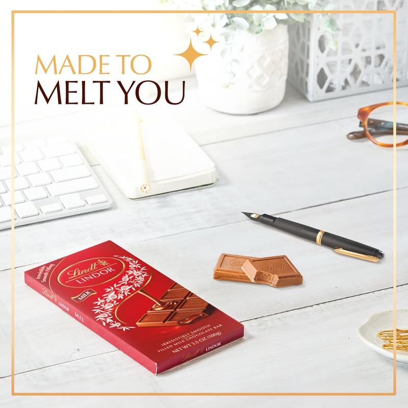 Lindt LINDOR Milk Chocolate Truffle Bar, Easter Chocolate Candy Bar