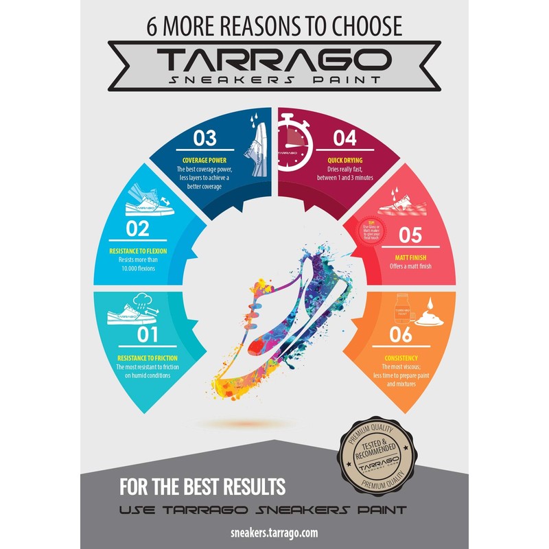 Tarrago Sneakers Paint Dark, Dark Brown 6, 25ml