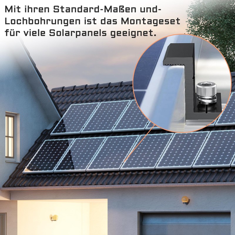 FungLam Mounting Solar Panel 30 mm, Solar Panel Bracket Flat
