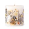 ANDALUCA Pressed Real Flowers Handcrafted Botanical Floral Pillar Candle (Sunlit