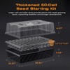 Patigrow 60-Cell Self-Watering Seed Starter Tray with Grow Light, Seed