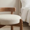 HNY Modern Linen Ottoman- Low-Back Makeup Seat & Lounge Footrest