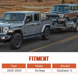 ZAMLIE 2 in Class 3 Trailer Hitch Receiver Compatible with Jeep Gladiator JT 2020-2025, Towing Truck Trailer Hitch Heavy Duty Steel Tow Hitch Receiver with Tow Receiver Kit with Bolts, No Drilling