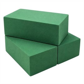 Pack of 3 floral foam for flowers, flower foam self-cuttable, 23 x 11 x 7 cm, floral mass for fresh flowers, moss for flowers, sponge for crafts/celebrations/weddings