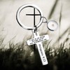 Cross Christian Religious Gift Bible Keychain Mustard Seed Keyring with