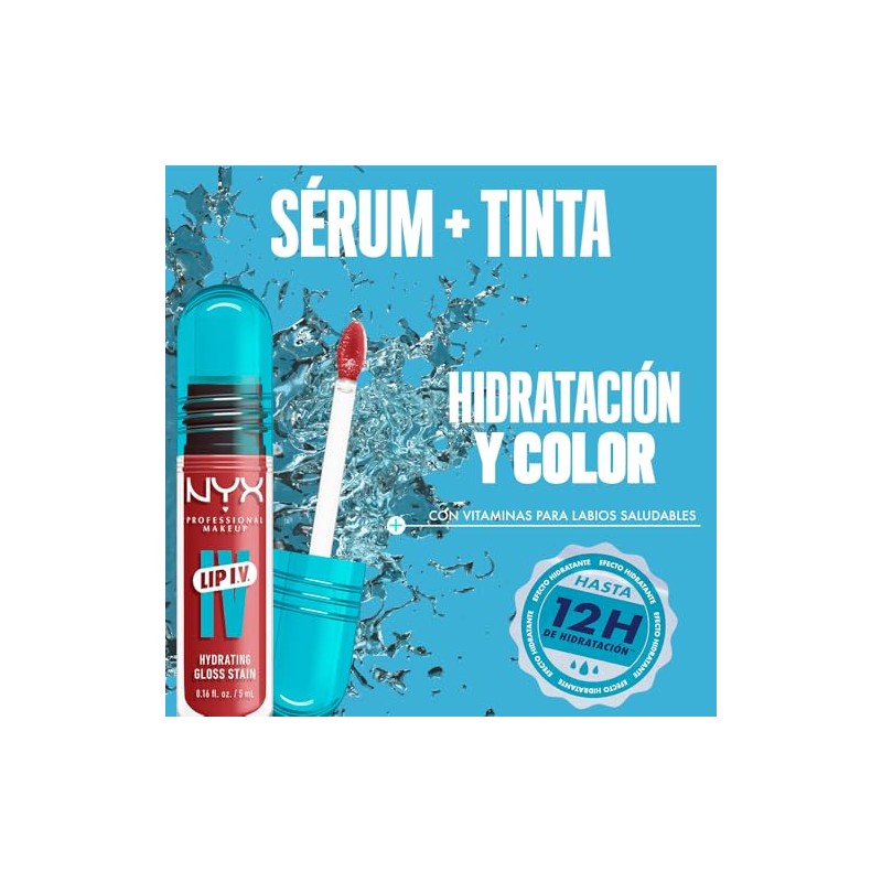 NYX Professional Makeup, Lip Iv Gloss Sérum Hidratante - Tono